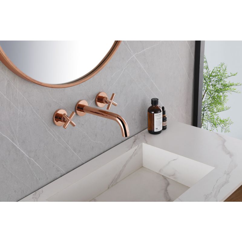 Смеситель ABBER Wasser Kreis AF81121RG для раковины скрытого монтажа, розовое золото