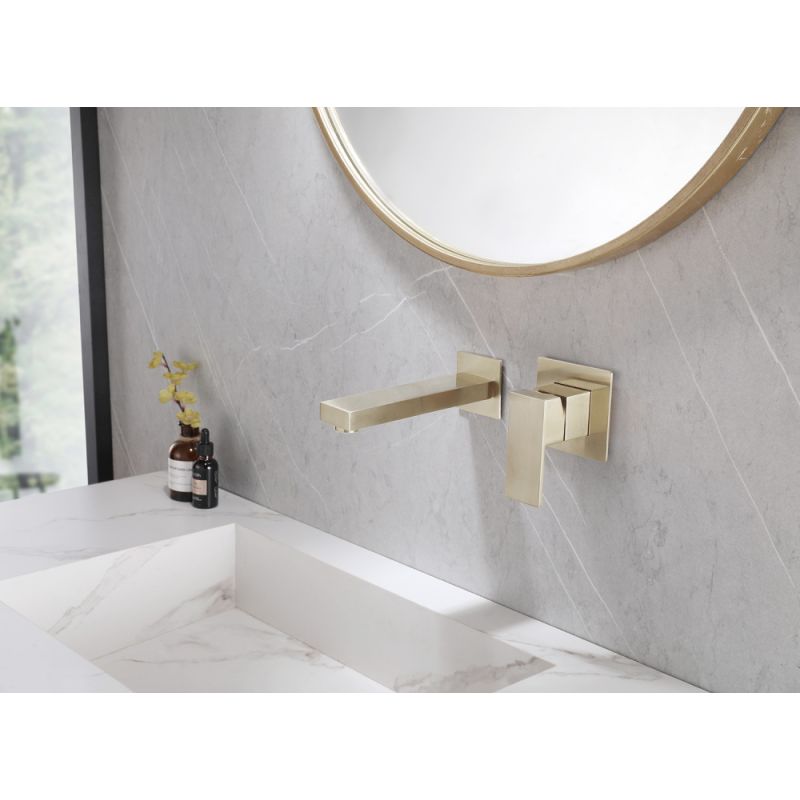 Смеситель ABBER Daheim AF8212G для раковины скрытого монтажа, золото матовое