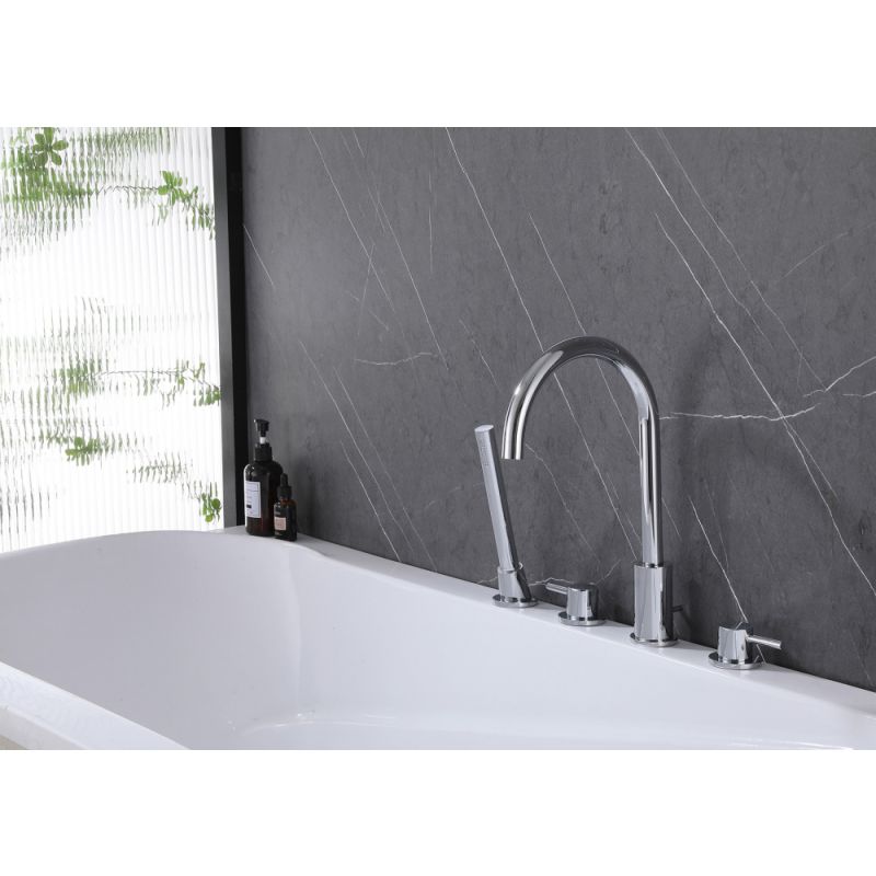 Смеситель ABBER Wasser Kreis AF8113 на борт ванны, хром