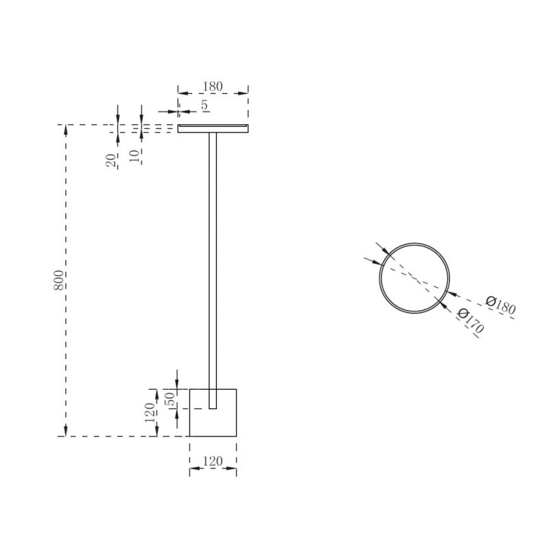Стойка для ванной комнаты ABBER Stein AS1634MB черная матовая