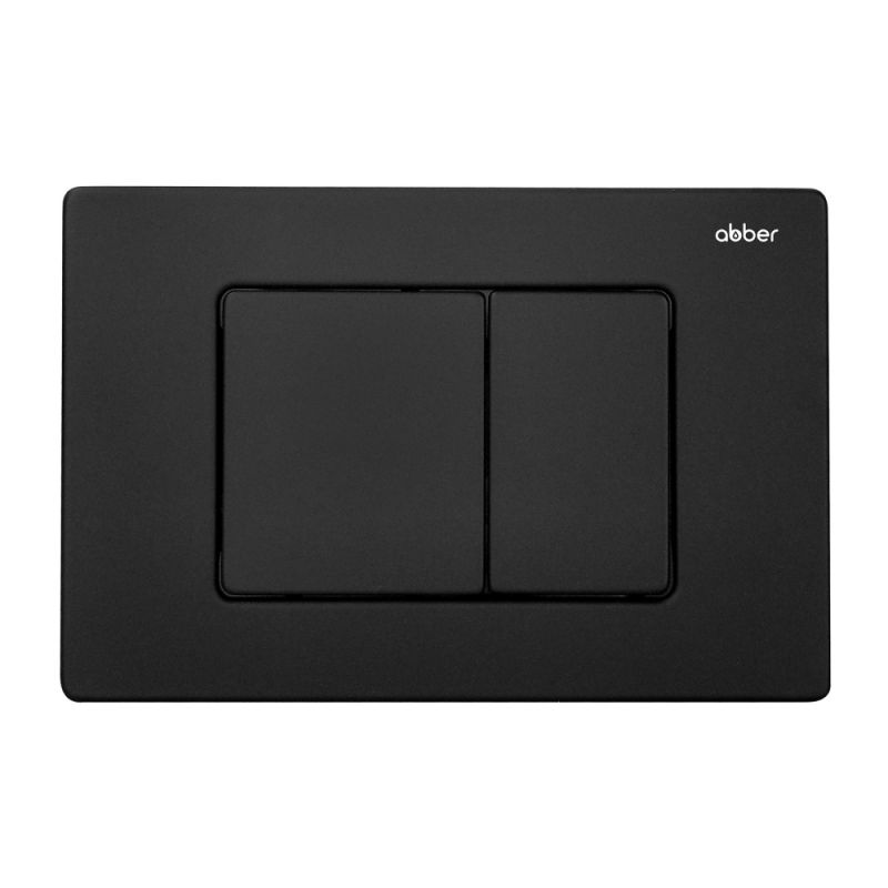 Комплект подвесной унитаз ABBER Bequem AC1100MB черный матовый с инсталляцией AC0105 и кнопкой AC0120MB черная матовая