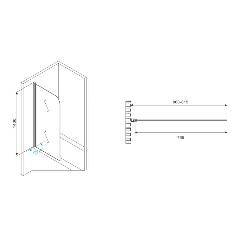 Шторка на ванну ABBER Ewiges Wasser AG52080