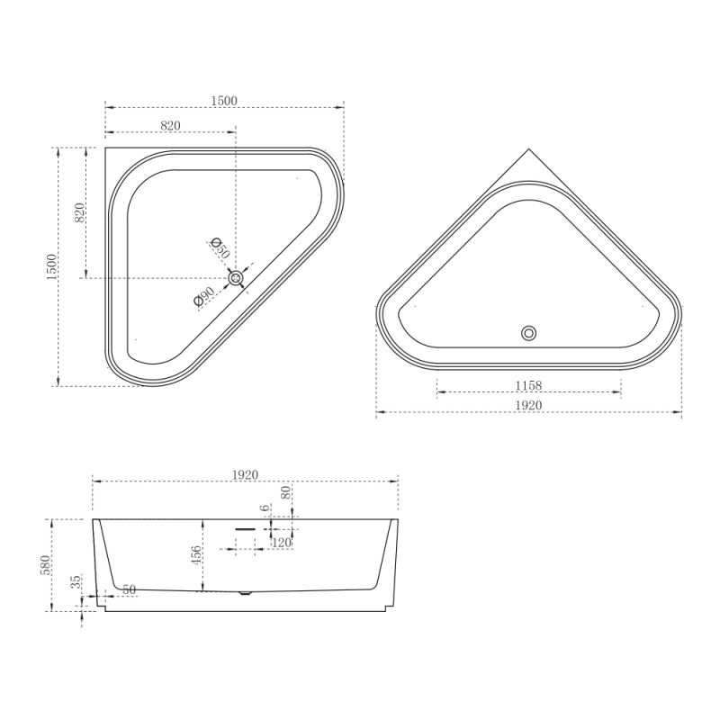 Акриловая ванна ABBER AB9446MW белая матовая