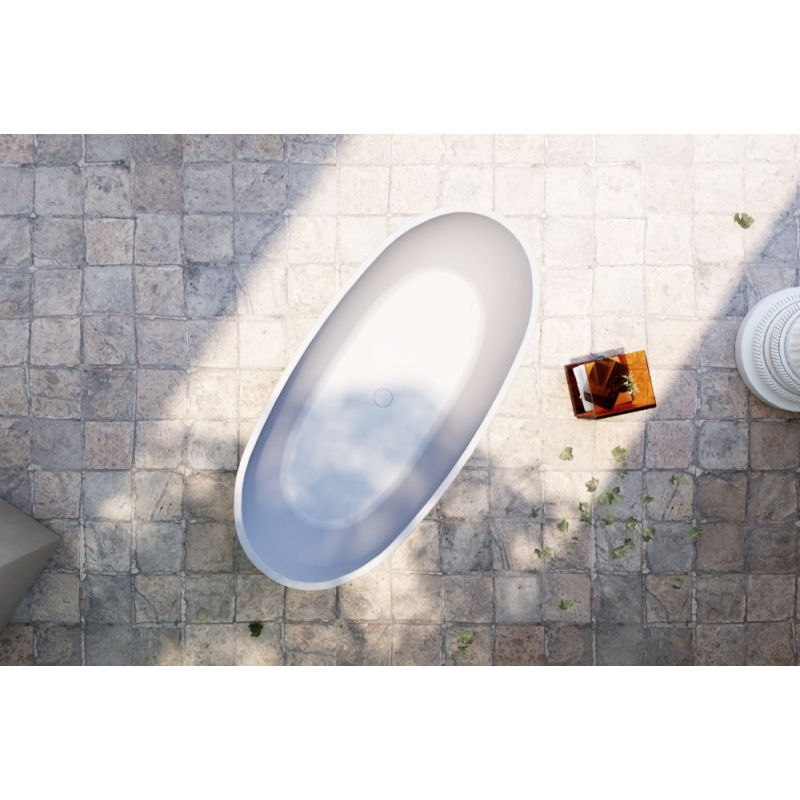 Ванна из искусственного камня ABBER Stein AS9620-1.6 белая матовая