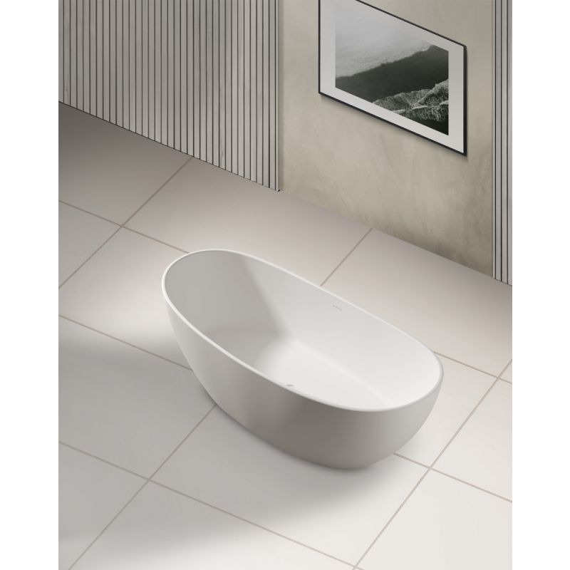 Ванна из искусственного камня ABBER Stein AS9615-1.6 белая матовая