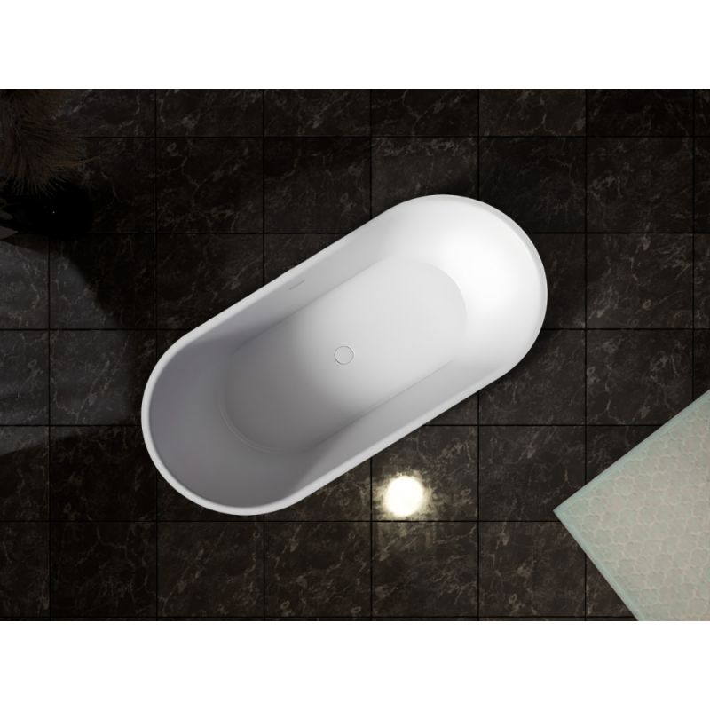 Ванна из искусственного камня ABBER Stein AS9650 белая матовая