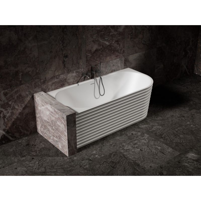 Ванна из искусственного камня ABBER Stein AS9651 L белая матовая