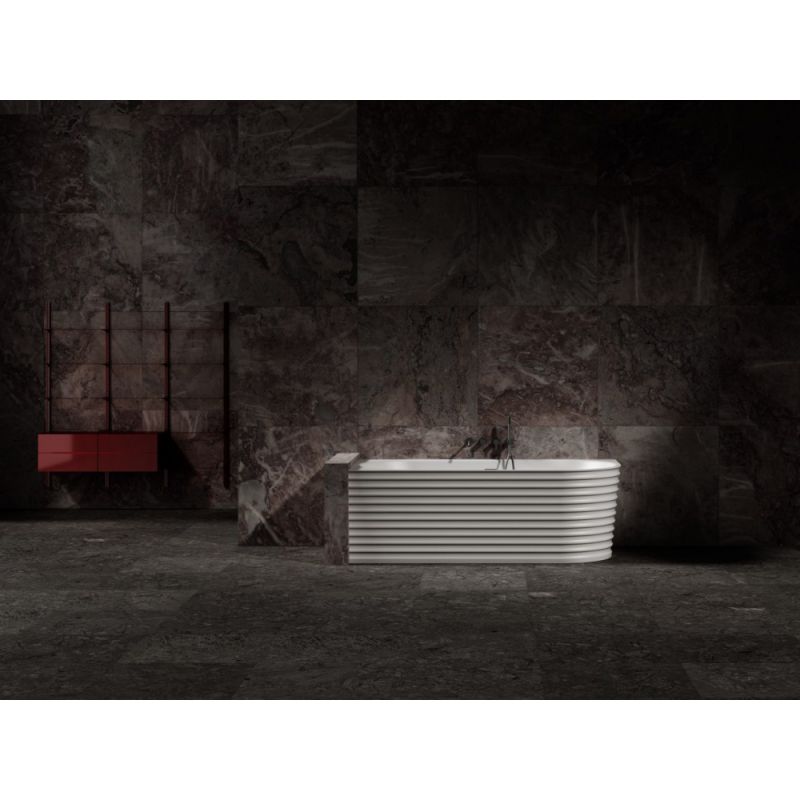 Ванна из искусственного камня ABBER Stein AS9651 L белая матовая