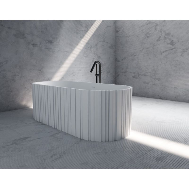 Ванна из искусственного камня ABBER Stein AS9653 белая матовая