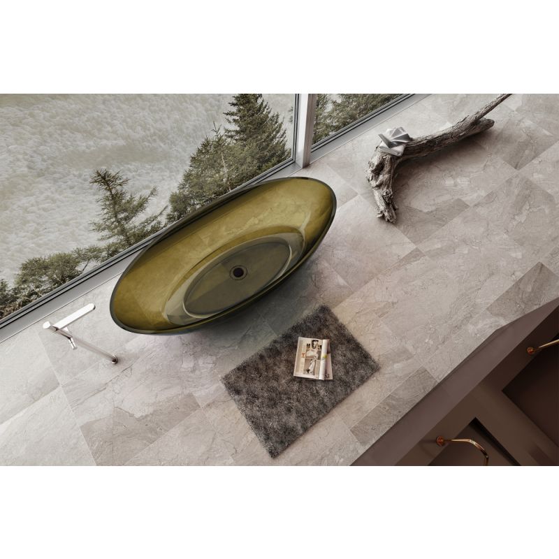 Прозрачная ванна ABBER Kristall AT9702Vesuvian оливковая