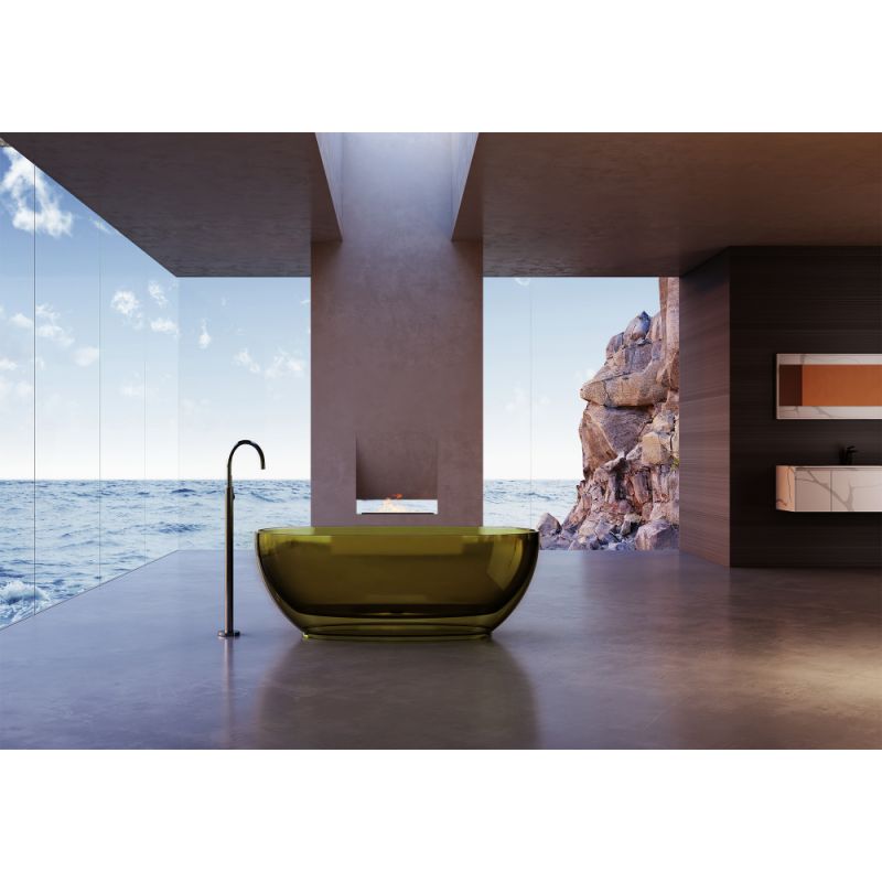 Прозрачная ванна ABBER Kristall AT9703Vesuvian оливковая