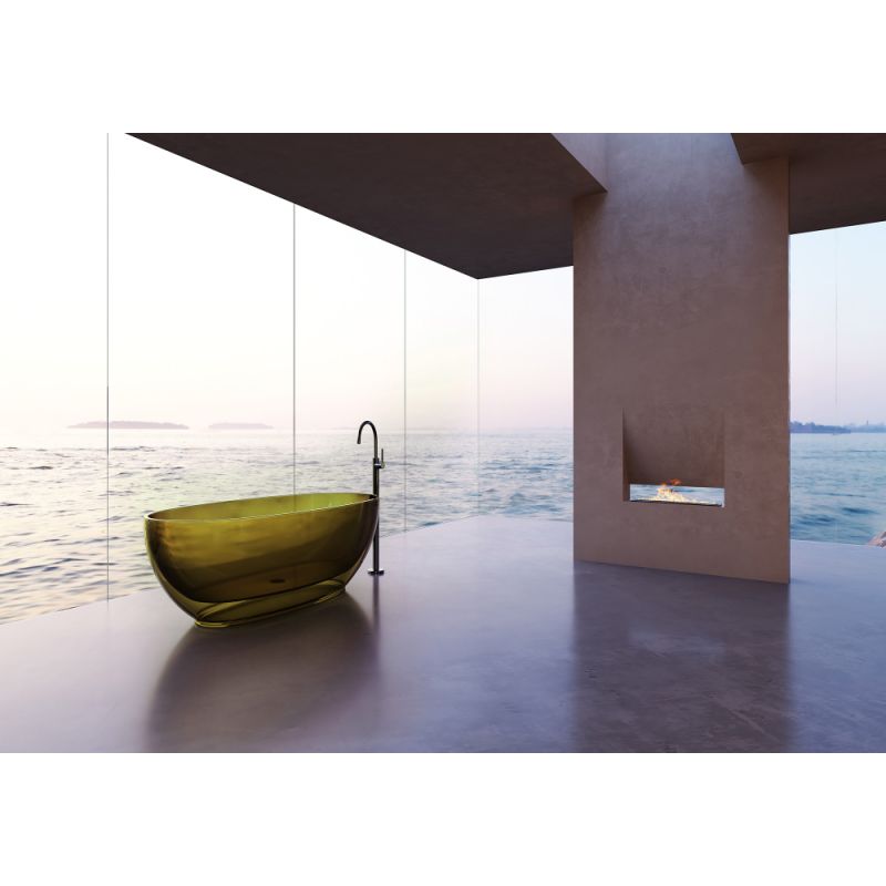 Прозрачная ванна ABBER Kristall AT9703Vesuvian оливковая