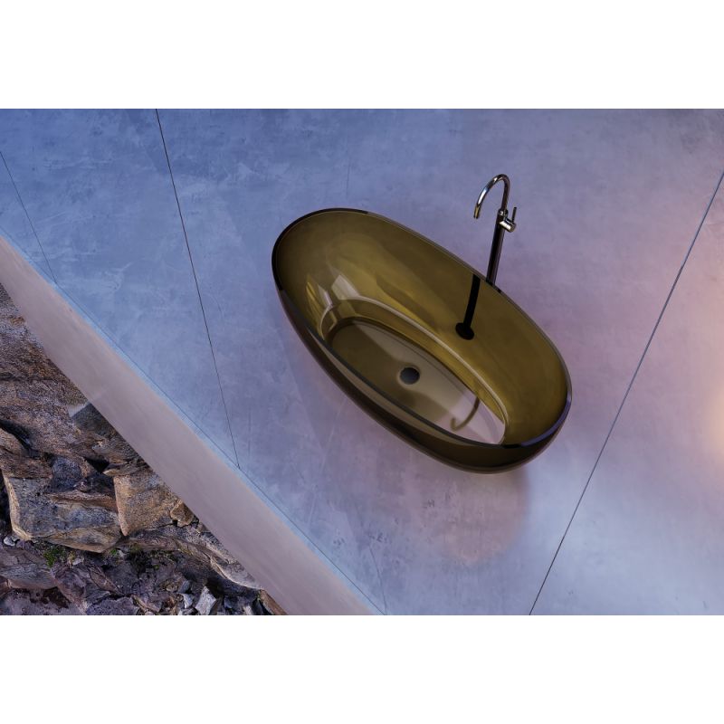 Прозрачная ванна ABBER Kristall AT9703Vesuvian оливковая