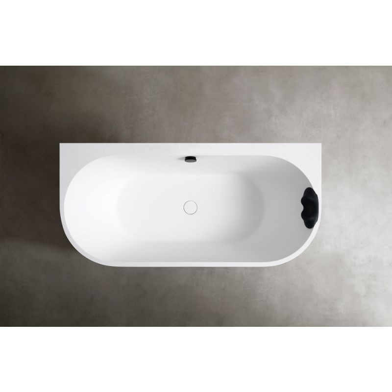 Ванна из искусственного камня ABBER Leipzig AM9916BW черно-белая матовая