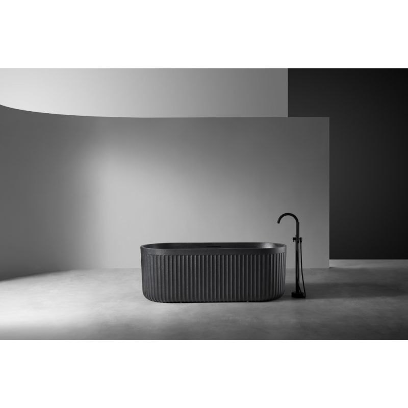 Ванна из искусственного камня ABBER Stuttgart AM9925B черная матовая