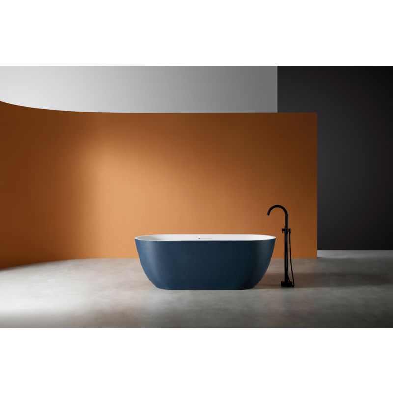 Ванна из искусственного камня ABBER Frankfurt AM9941DB синяя матовая