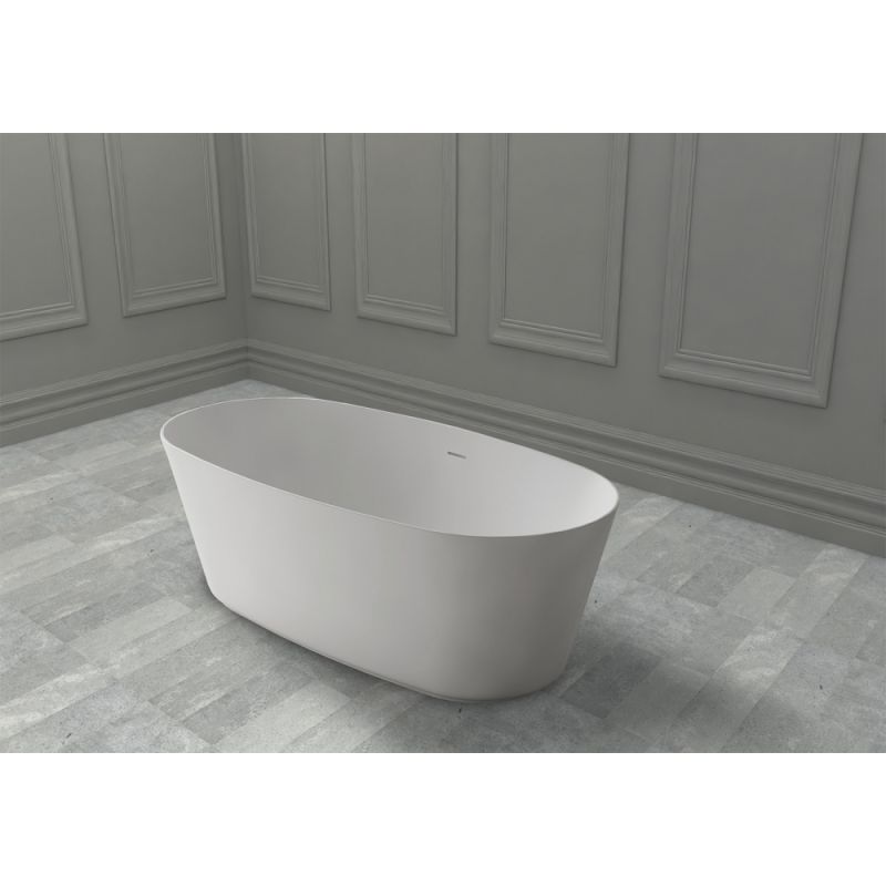 Ванна из искусственного камня ABBER Stein AS9606 белая матовая