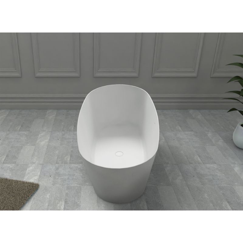 Ванна из искусственного камня ABBER Stein AS9606 белая матовая