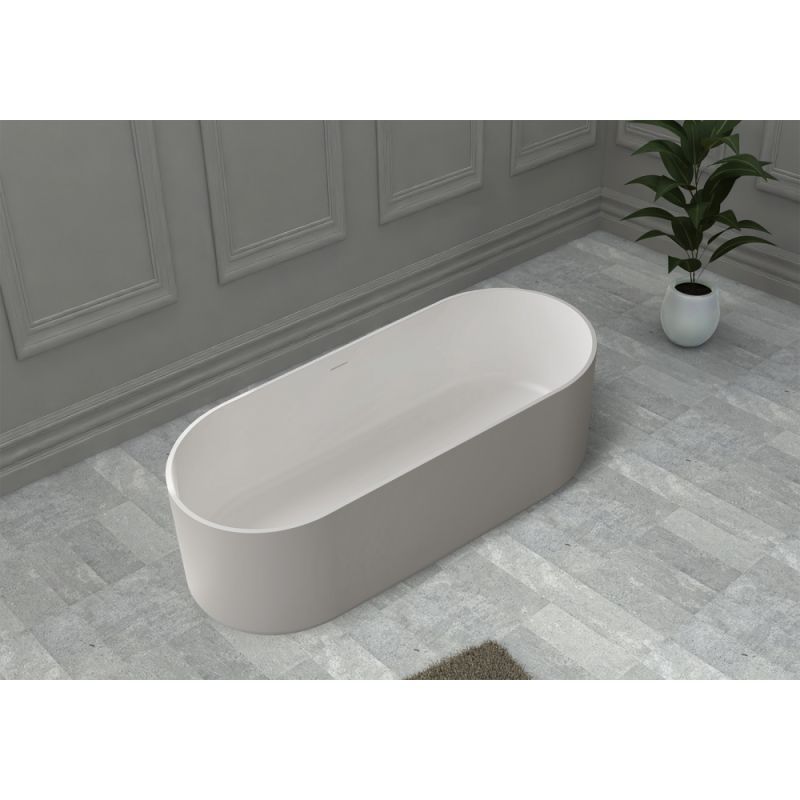 Ванна из искусственного камня ABBER Stein AS9607 белая матовая