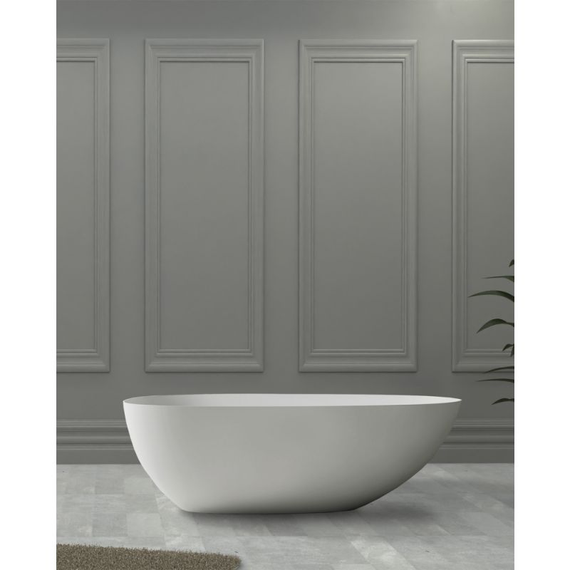 Ванна из искусственного камня ABBER Stein AS9611-1.7 белая матовая