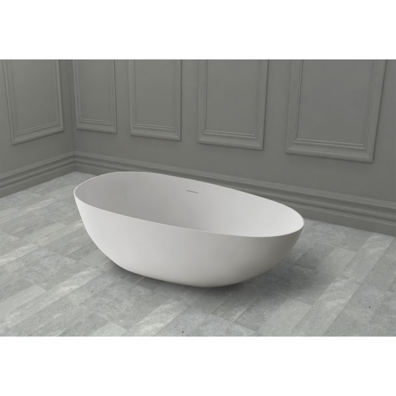 Ванна из искусственного камня ABBER Stein AS9611-1.7 белая матовая