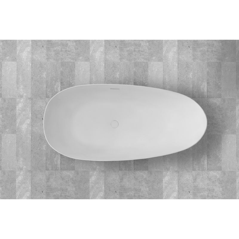 Ванна из искусственного камня ABBER Stein AS9611-1.7 белая матовая