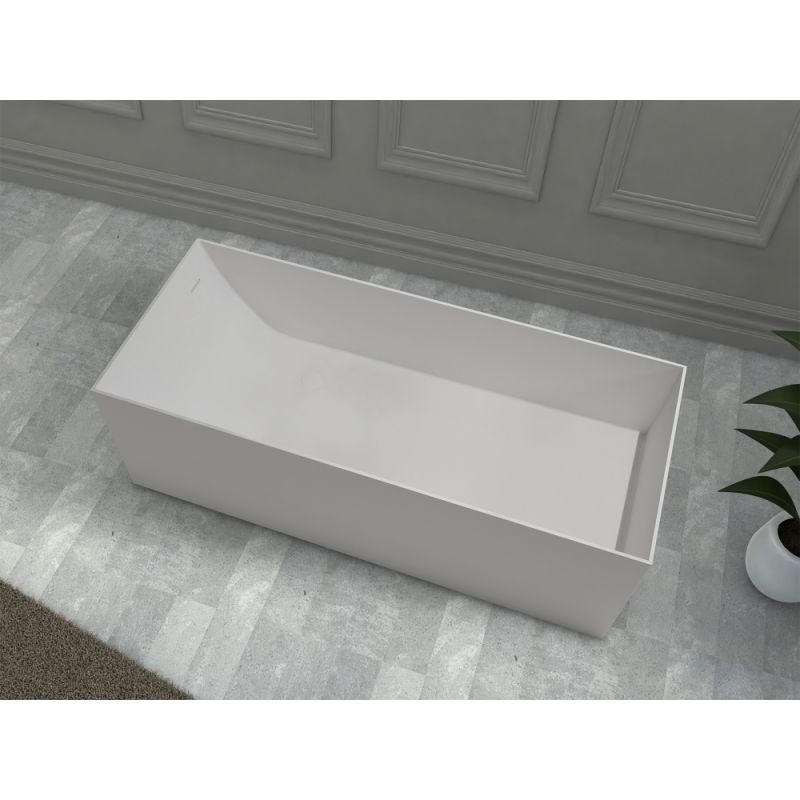 Ванна из искусственного камня ABBER Stein AS9640-1.7 белая матовая