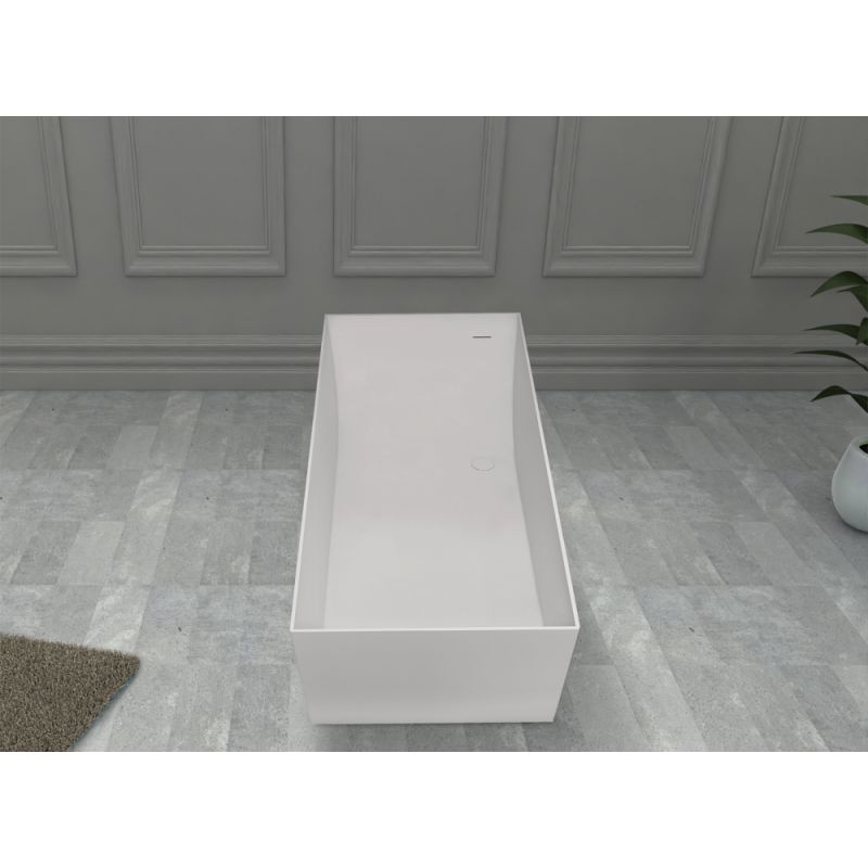 Ванна из искусственного камня ABBER Stein AS9640-1.7 белая матовая