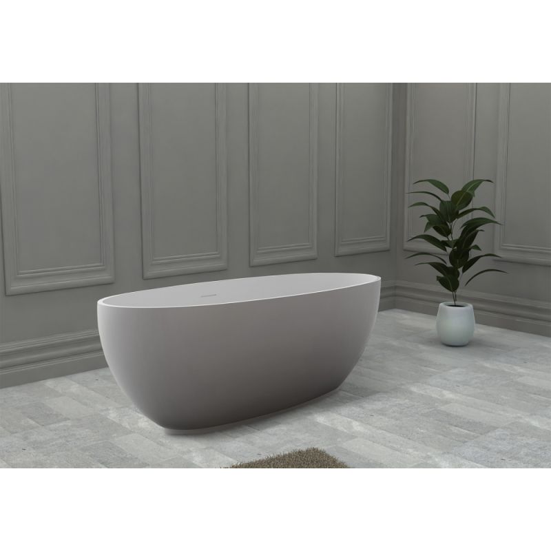 Ванна из искусственного камня ABBER Stein AS9641-1.5 белая матовая