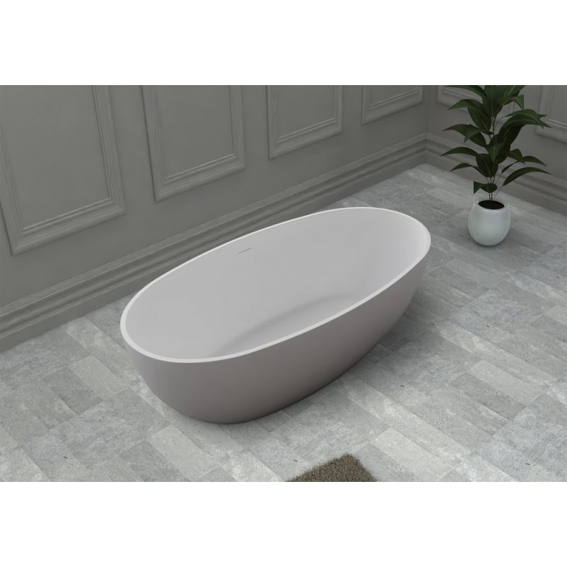 Ванна из искусственного камня ABBER Stein AS9641-1.5 белая матовая