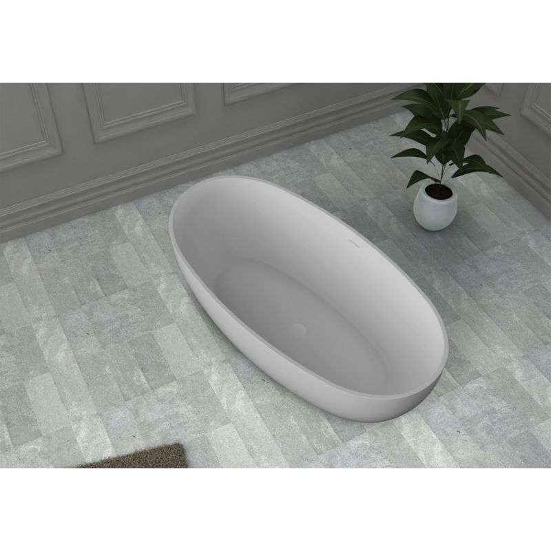 Ванна из искусственного камня ABBER Stein AS9641-1.7 белая матовая