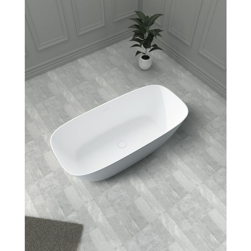 Ванна из искусственного камня ABBER Stein AS9612-1.7 белая матовая