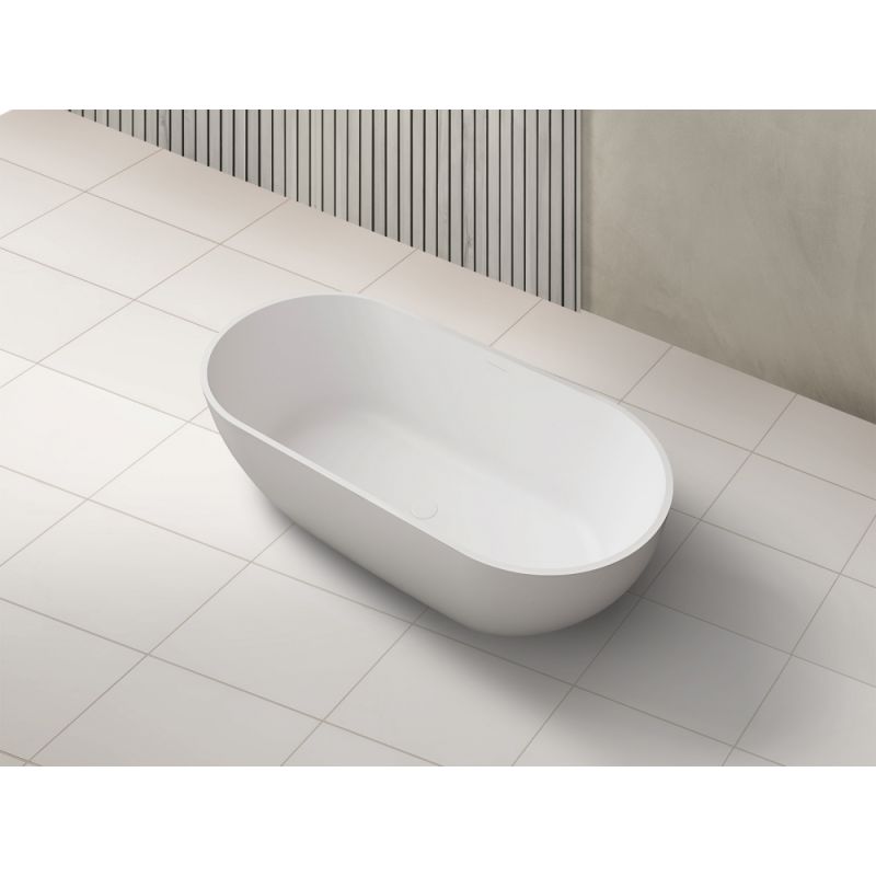 Ванна из искусственного камня ABBER Stein AS9613-1.7 белая матовая