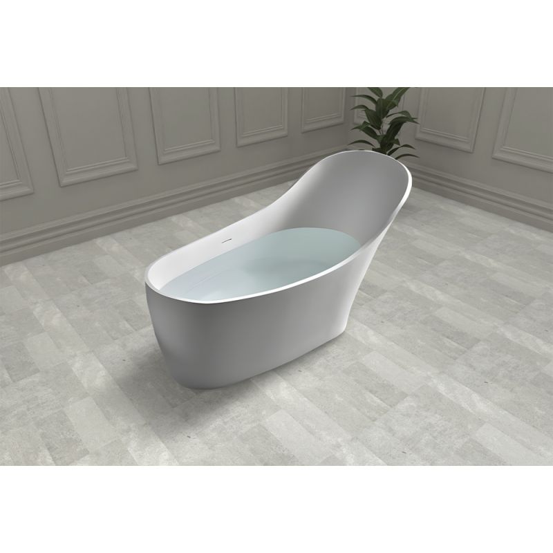 Ванна из искусственного камня ABBER Stein AS9618 белая матовая