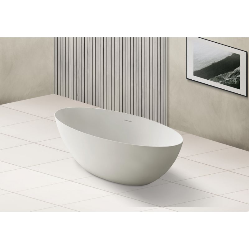 Ванна из искусственного камня ABBER Stein AS9625-1.6 белая матовая