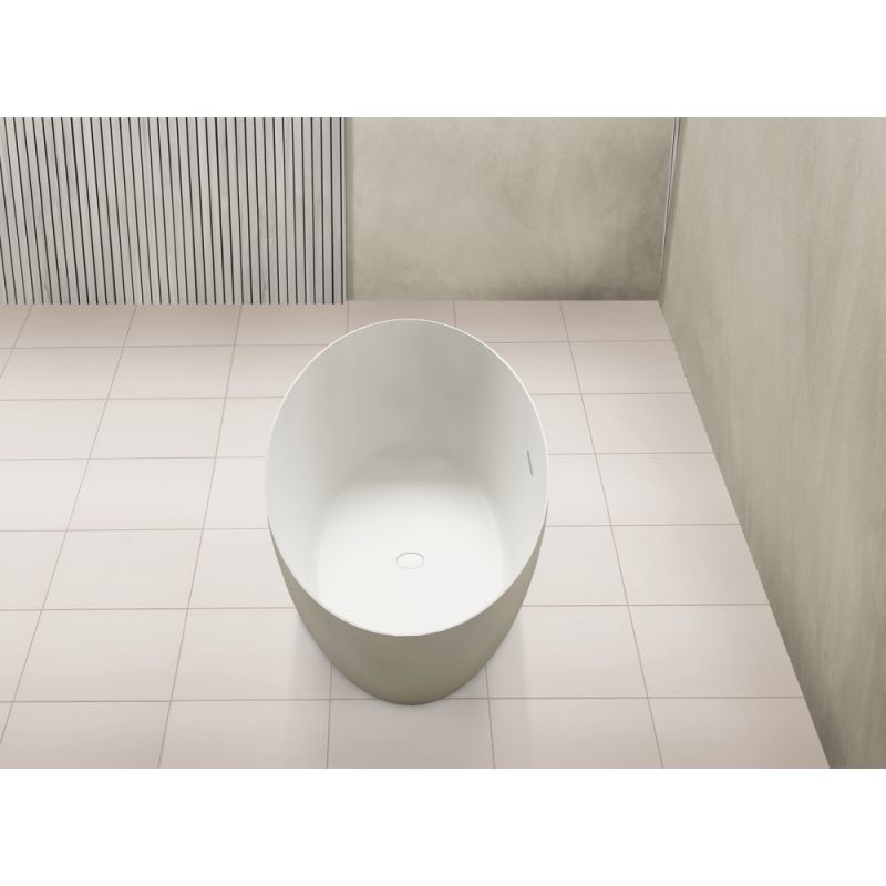 Ванна из искусственного камня ABBER Stein AS9625-1.6 белая матовая