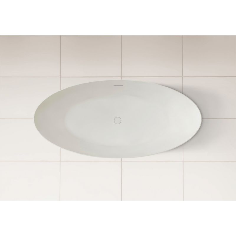 Ванна из искусственного камня ABBER Stein AS9625-1.8 белая матовая