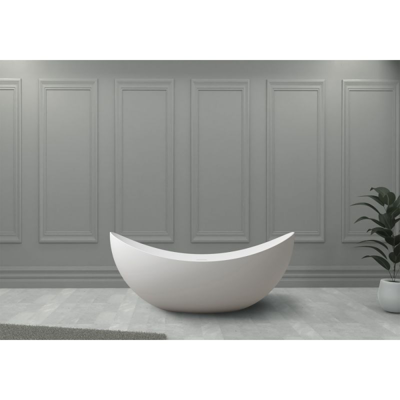 Ванна из искусственного камня ABBER Stein AS9633 белая матовая