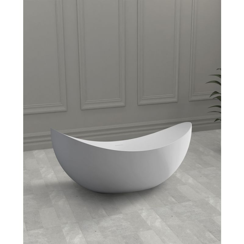 Ванна из искусственного камня ABBER Stein AS9633 белая матовая