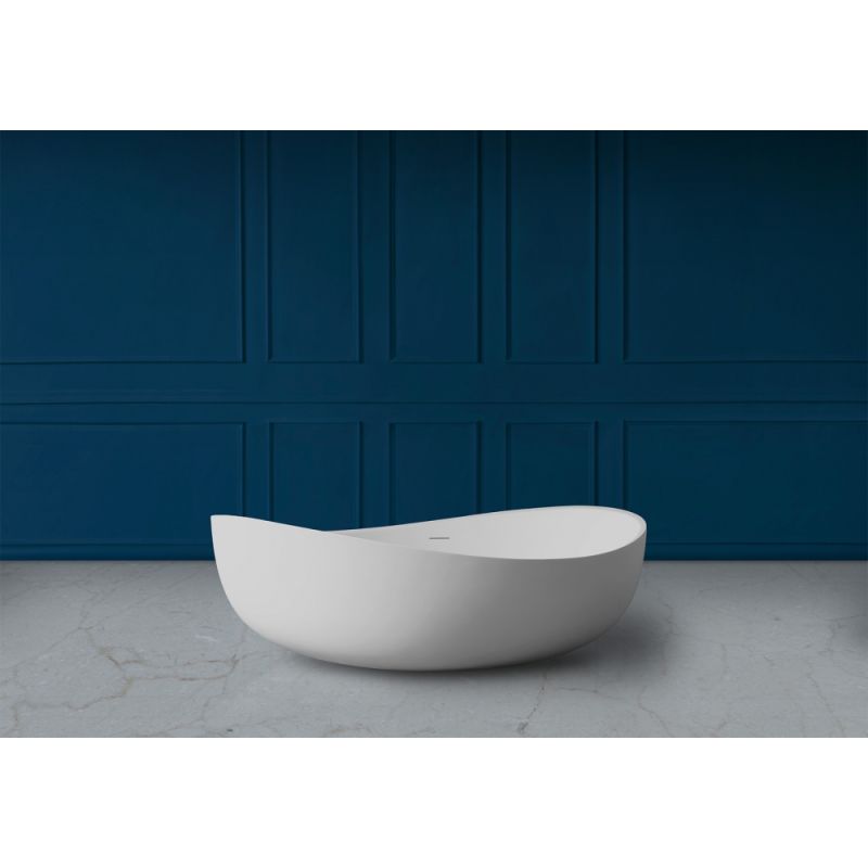 Ванна из искусственного камня ABBER Stein AS9639 белая матовая