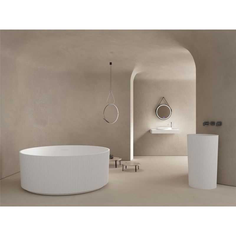 Ванна из искусственного камня ABBER Stein AS9679 белая матовая