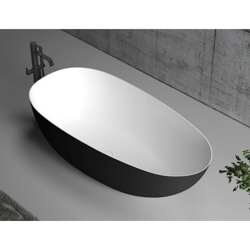 Акриловая ванна ABBER AB9211MB черная матовая