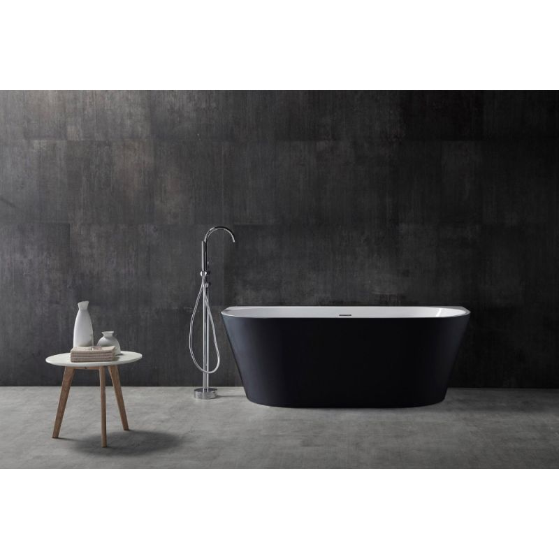 Акриловая ванна ABBER AB9216-1.7MB черная матовая