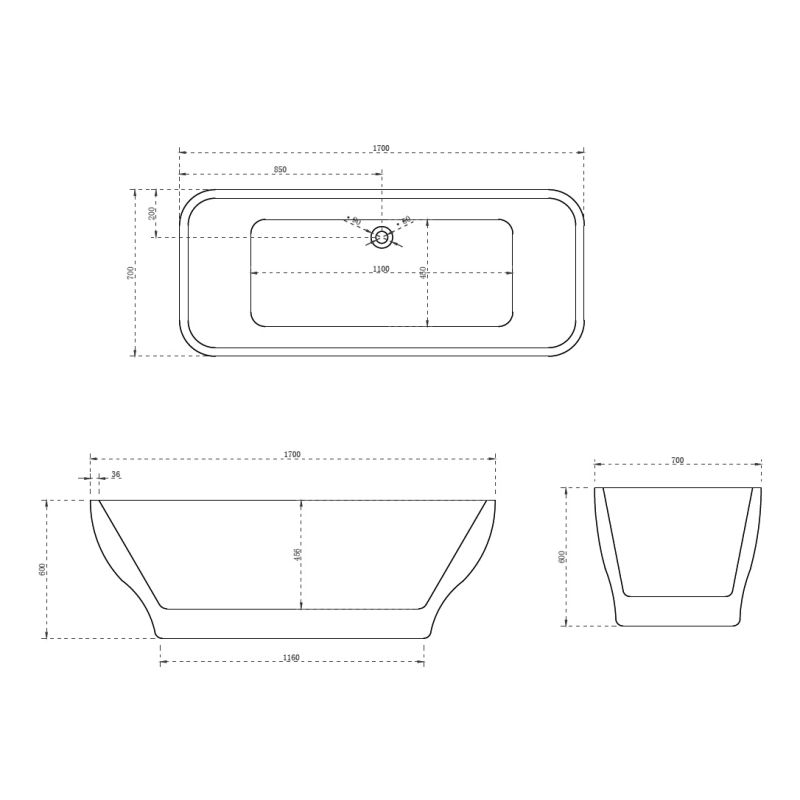 Акриловая ванна ABBER AB9220 белая