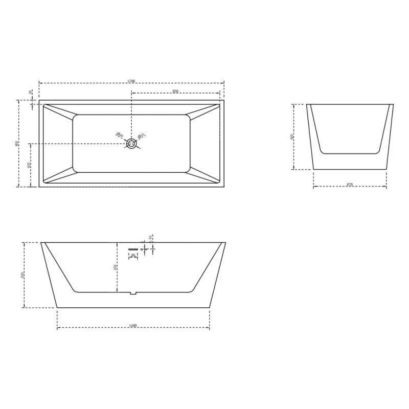 Акриловая ванна ABBER AB9224-1.7 белая
