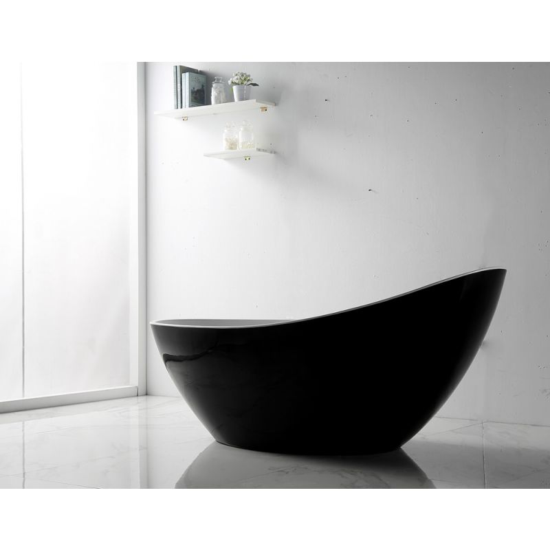 Акриловая ванна ABBER AB9233MB черная матовая