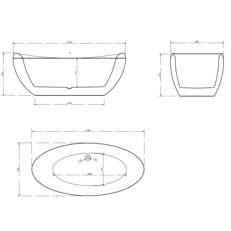Акриловая ванна ABBER AB9236 белая