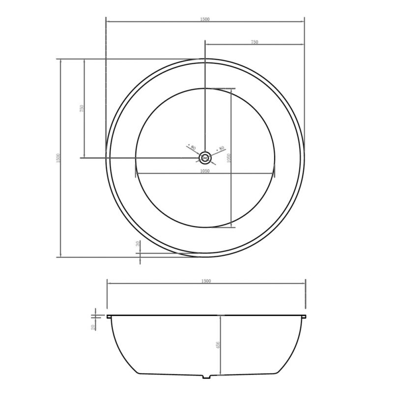 Акриловая ванна ABBER AB9279MB черная матовая