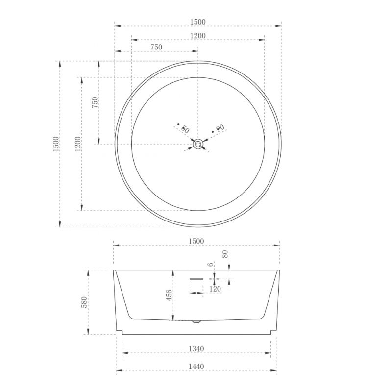 Акриловая ванна ABBER AB9442 белая