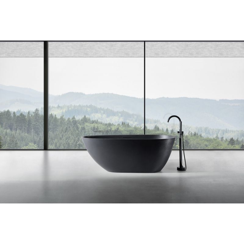 Ванна из искусственного камня ABBER Dortmund AM9911B черная матовая